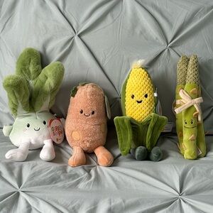 Gigglescape Veggie Friends - onion, potato, corn, and asparagus pack
